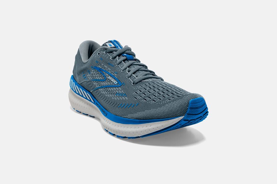 Brooks Running Shoes - Glycerin GTS 19 Road Mens - Grey/Blue - IZH-107628